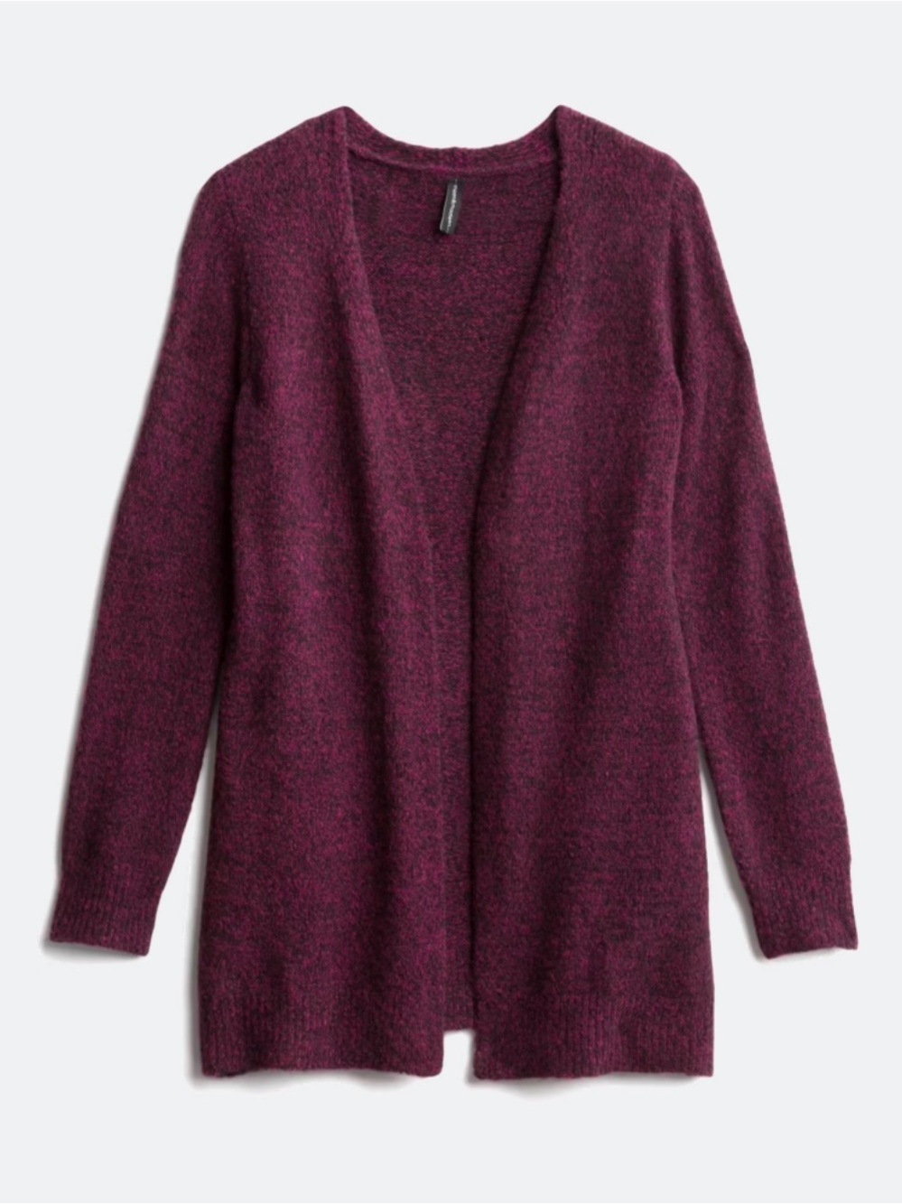 moon & madison Open-Front Longline Cardigan - Dark Plum